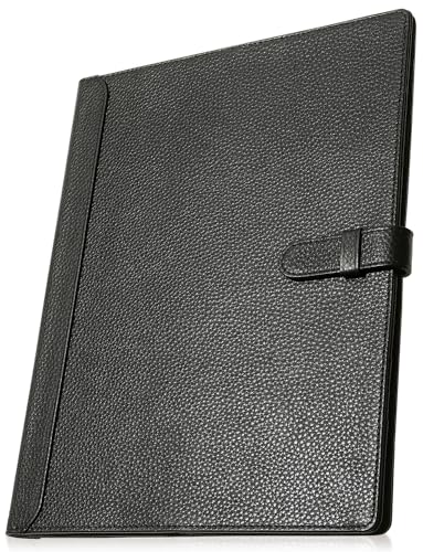 

[BLUE SINCERE] A4 Genuine Leather Slim Notebook Cover, Holds 2 Books, Fits College Notebooks, Includes Pen Holder, Bookmark, and Card Slots / NC3 (Roy