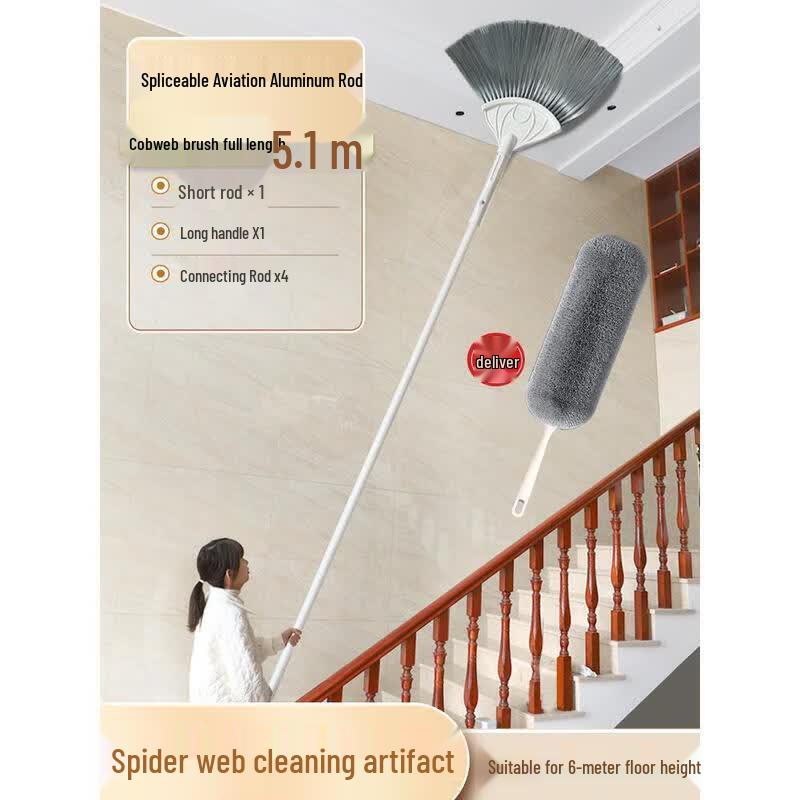 Zhugu 5.1m Telescopic Feather Duster for High Ceilings