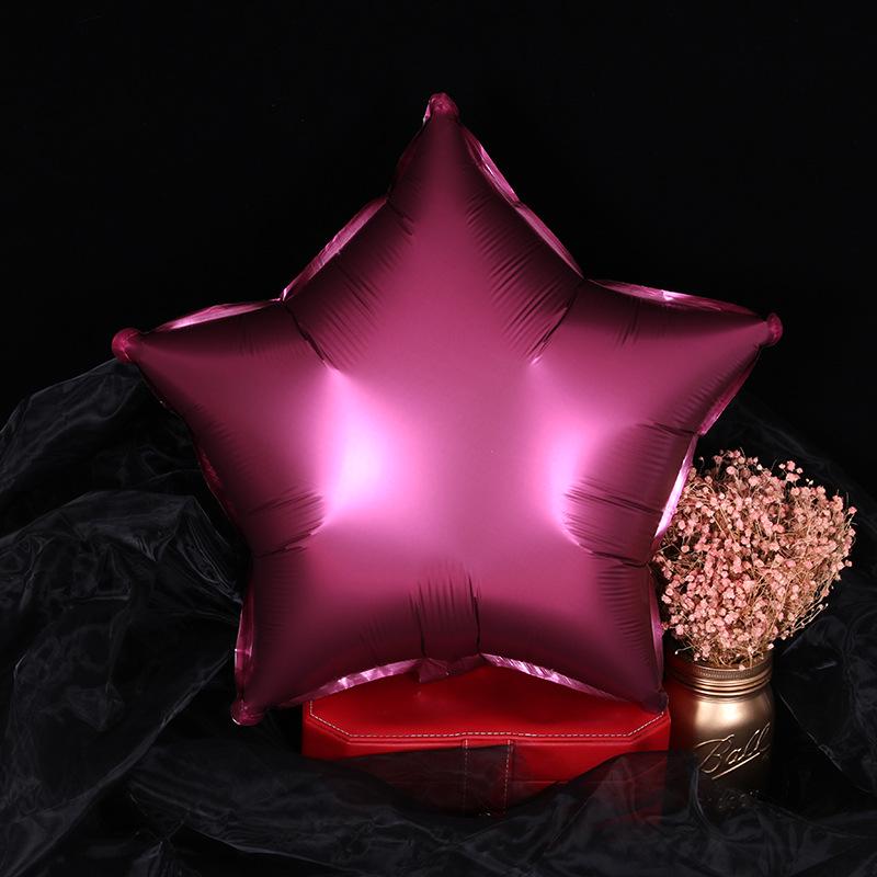 Heart-Shaped Metallic Balloon & Star Foil Balloon Set, 18-inch Birthday Party Decor