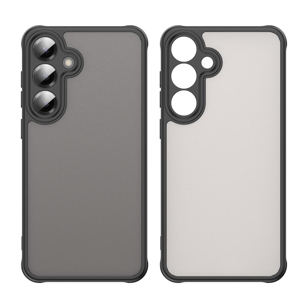 For Samsung Galaxy S25+ Case with Screen Film WANLONFENG FD Series Skin Touch TPU PC Phone Back Cover