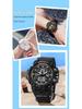 Sanda Men's Waterproof Luminous Multifunctional Sports Watch with Alarm