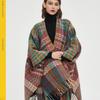 Knit Shawl Wrap for Women, Ladies Knitted Kimono with Fringe for Fall Winter, blanket shawl