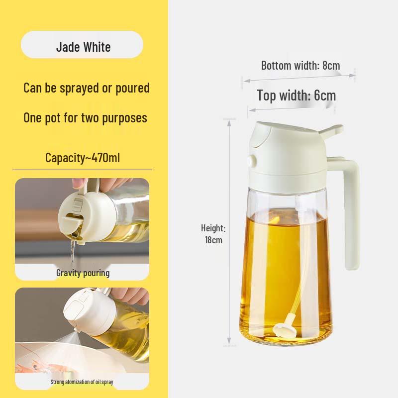 Food-Grade Glass Oil Sprayer: Dual-Use for Spraying and Pouring Edible Oils