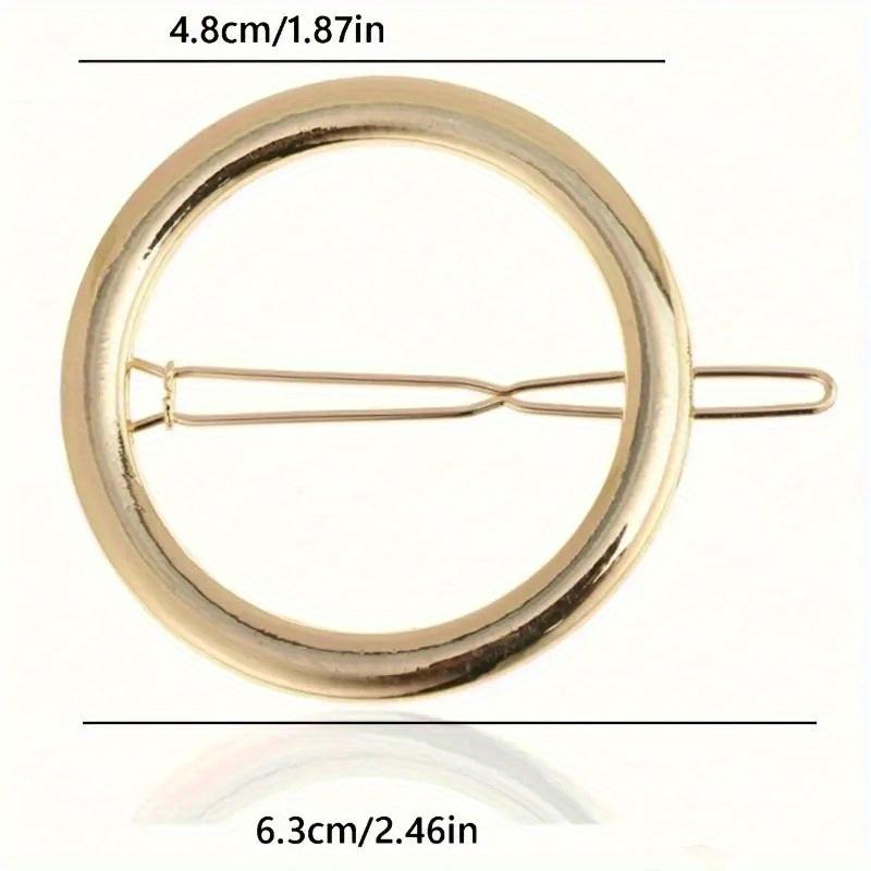 

Elegant Round Hair Clip Durable Golden Hair Accessory for Women Men, Unisex Adult Everyday Styling, Secure Hold for Casual Formal ccessories, золотистый