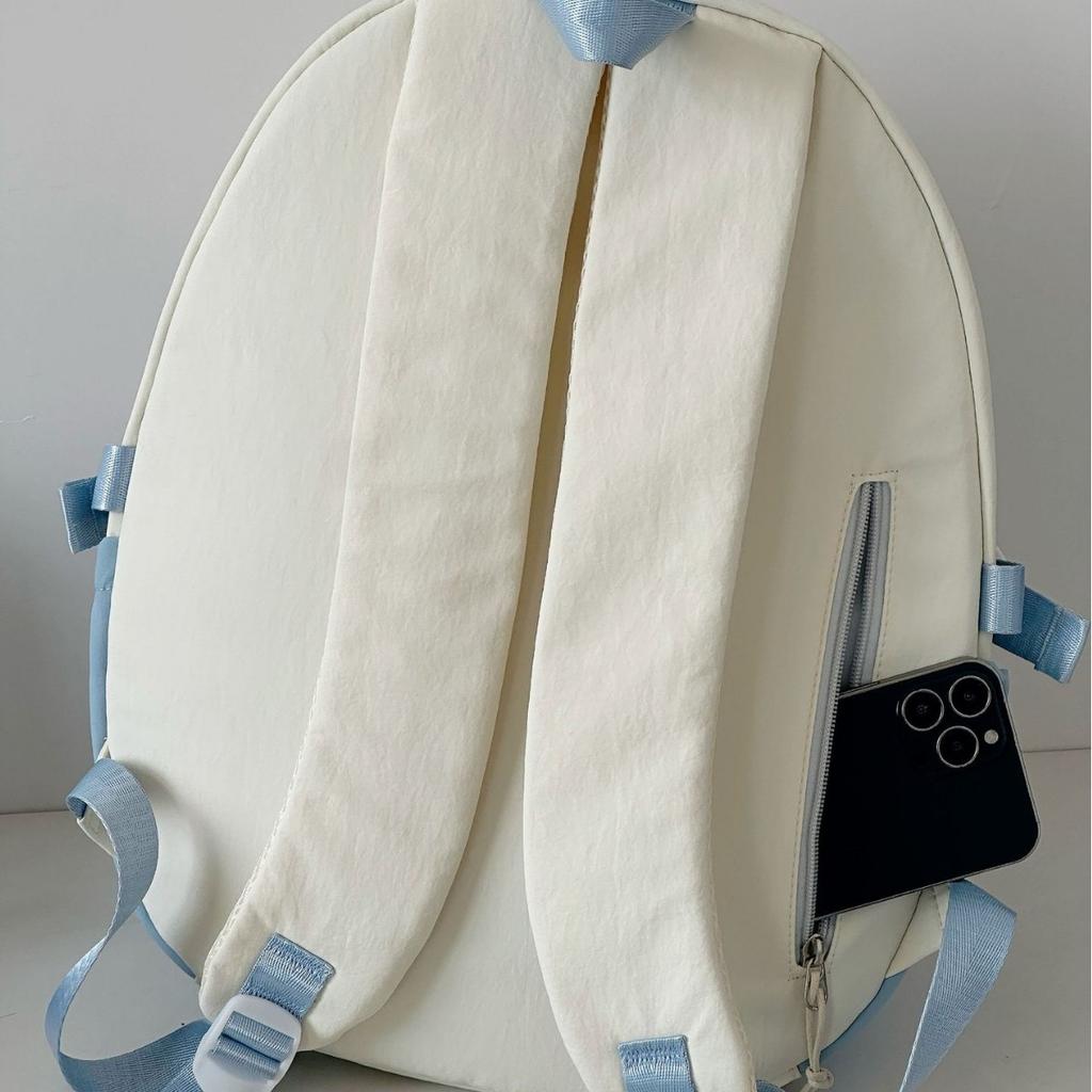 School Bag 2025 New Lightweight Travel Backpack Casual Ins Contrasting Color Backpack College Student Versatile Sweet School Bag