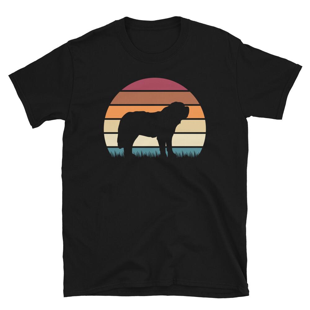 

Retro Vintage Sunset Dog Pet Lover Saint Bernard Short-Sleeve Unisex T-Shirt L