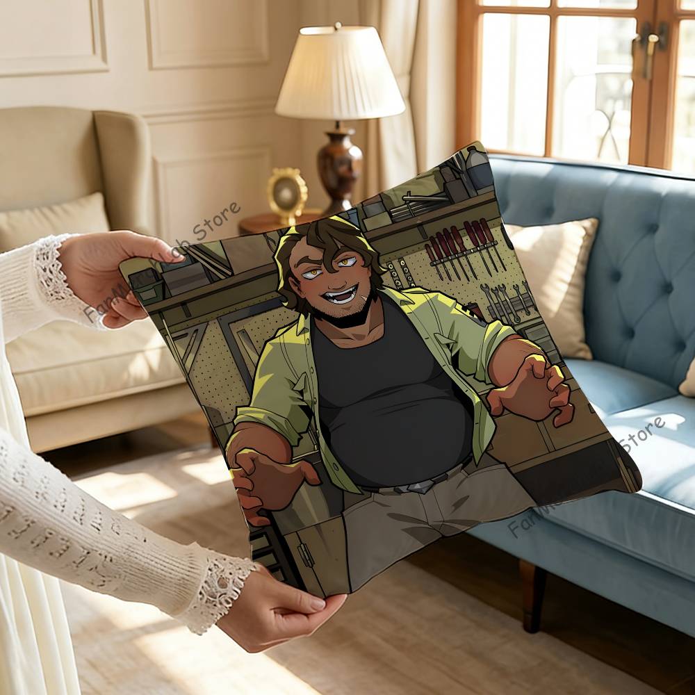 BBoyfriend To DDeath Anime Pillow Covers Cartoon Sofa Decorative Home Doublesided Printing Short Plush Cute Cushion Cover