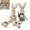 Sturdy Long Leg Sitting Easter Rabbit Plush Desktop Decoration Creative Party Display Ornament for Safe Use