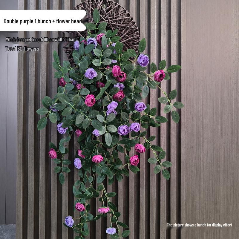 Artificial Rose Flower Vine for Wall & Pipe Decoration In Living Rooms, Malls & Courtyards