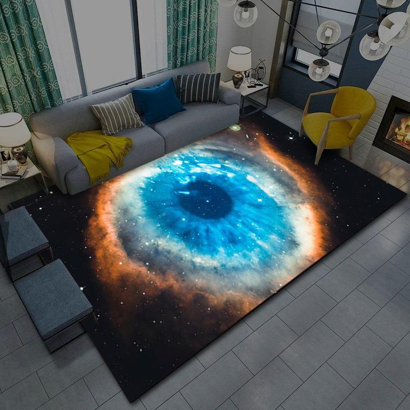 Living Room Carpet Modern Starry Sky Colorful Cartoon Theme Children's Bedroom Room Carpet Mat