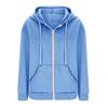 Women Loose Sport Hoodie Autumn Spring Coat with Hood Drawstring Long Sleeves Pockets Zip Up Elastic Cuff Hem