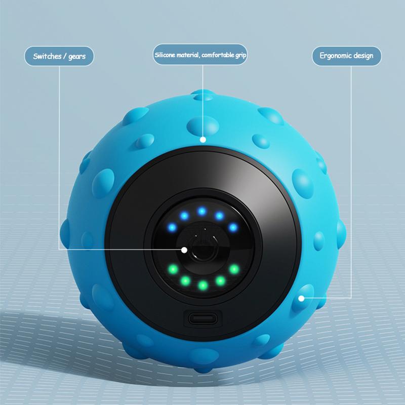 Elektrischer Yoga Faszienball Wiederaufladbarer Vibrations-Massageball Tiefe Muskelentspannung Fitness-Übung Regeneration Körpermassagegerät