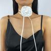 Vintage Floral Choker Necklace Accessory Chic Gothic Flower Choker Necklace Edgy Neckband for Fashion forward Individual
