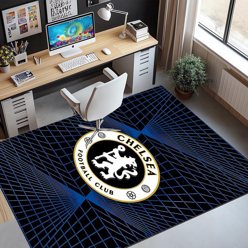 Football Club F.C Pattern Rug, Indoor/Outdoor Mat, for Picnic, Gameroom, Bedroom, Office, Living Room, Home Decor Carpet, Birthday Gift