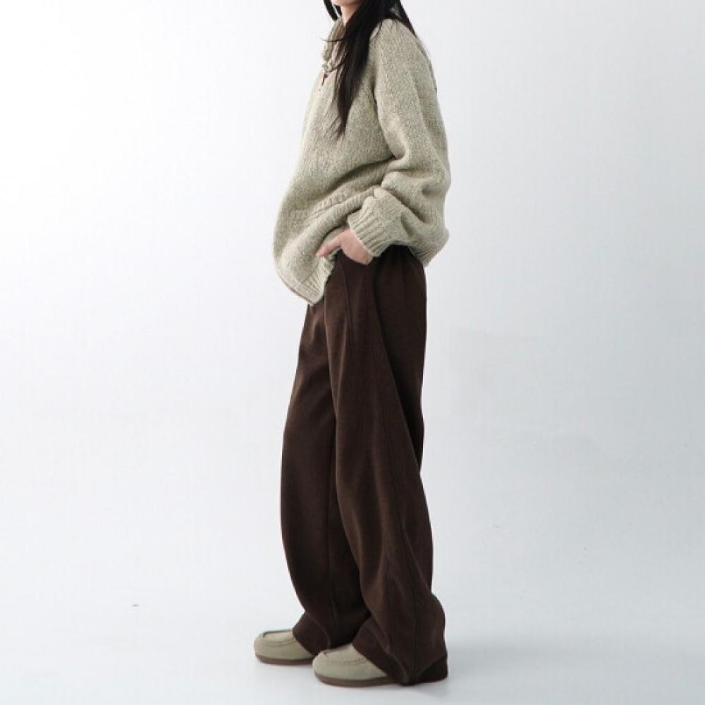 Onl Women Fleece Cut Wide Pants