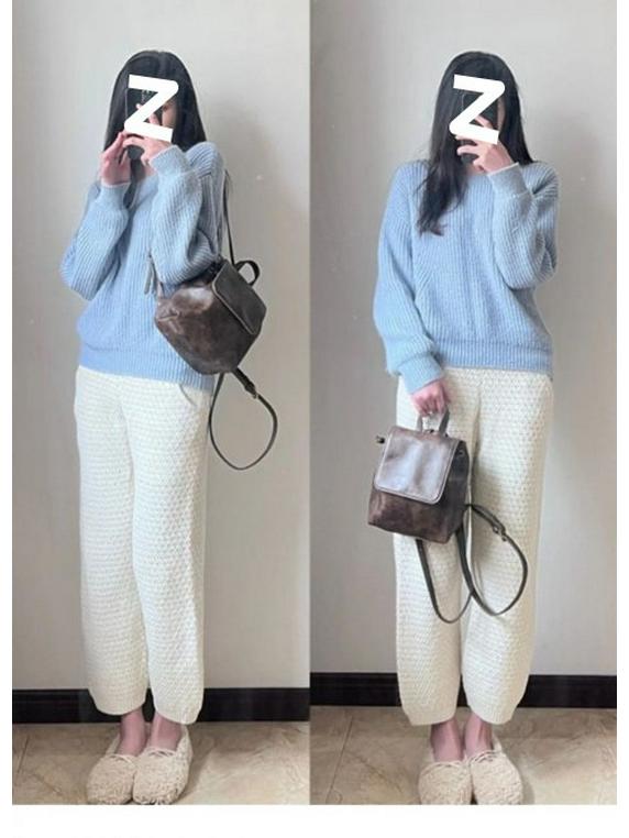 Xiaohongshu Petite Retro American Brown Backpack - Simple, Versatile Shoulder Bag BM2025