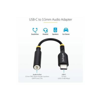 Audio Adapter - STARTECH - USB-C To 3.5 Mm Jack - 384 kHz - Compatible Windows, macOS, iOS, Android