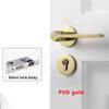 Bedroom Split Door Lock Room Wooden Door Mute Golden Door Handle Indoor Household European Bathroom Universal Door Lock