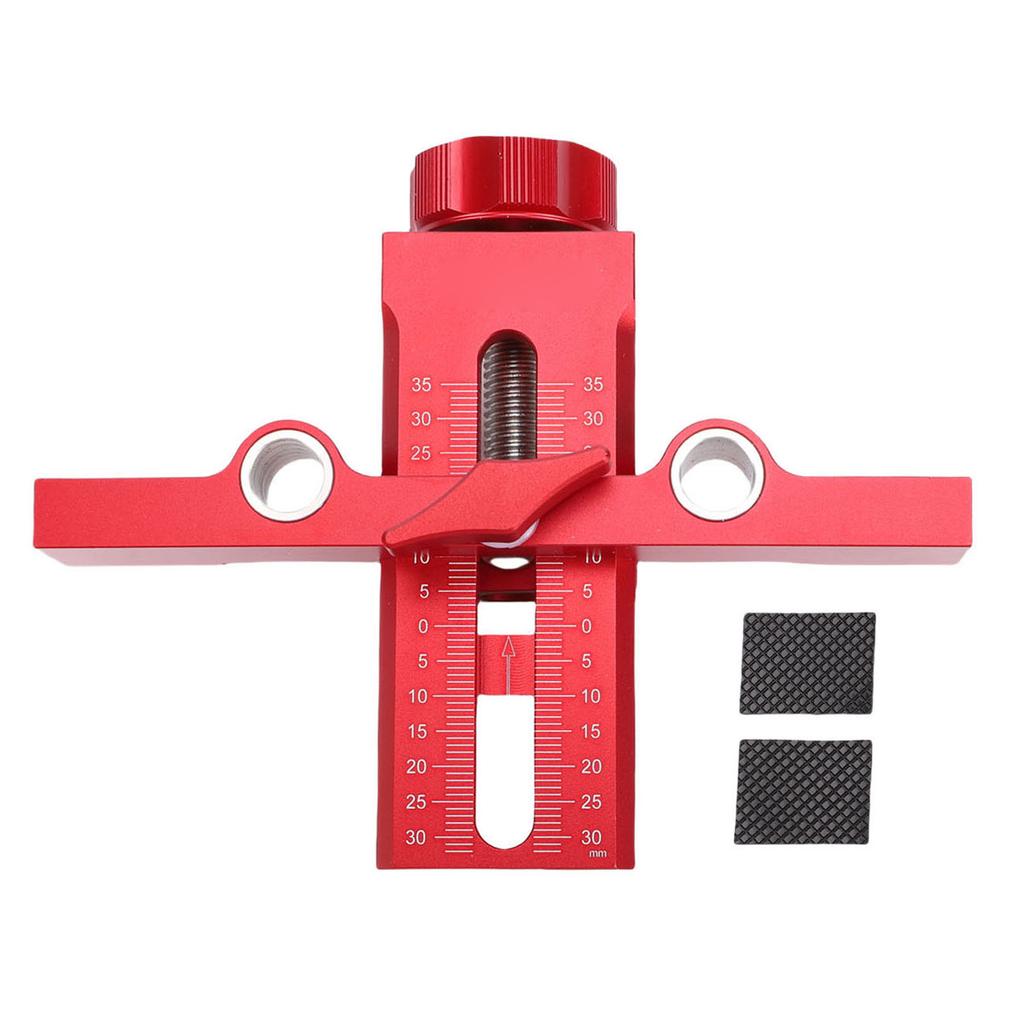 Cabinet Door Mounting Jig 3 in 1 Dual Hole Hinge Installation Position Tool Aluminum Alloy Adjustable Length Aid