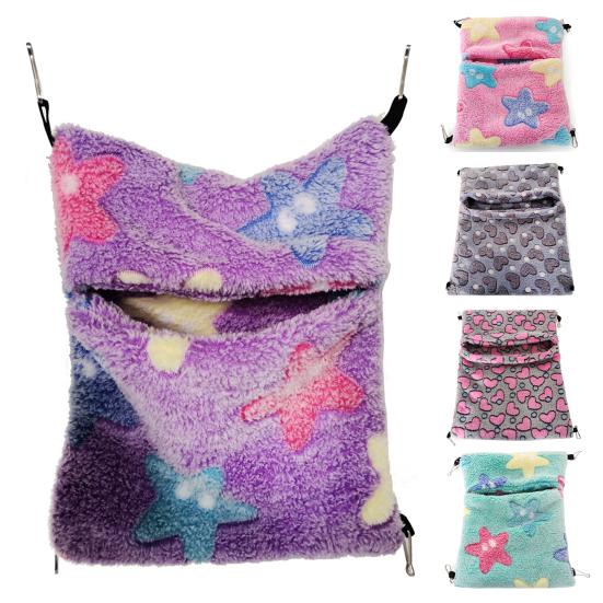 Hamster Warmer Umschlag Hängematte Weiches Plüsch Schlafbett Haustiernest Zubehör