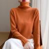 Women's High Neck Wool Sweater - 100% Pure Wool, Rolled Edge for Autumn/Winter - Versatile Cashmere Base Layer Knitwear.