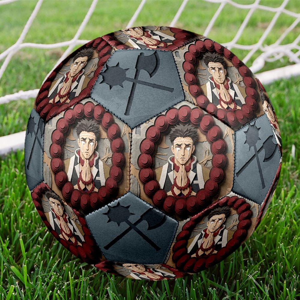 1pc Demon Slayer Kimetsu No Yaiba Football Soccer Ball Size 5 Indoor Soccer Ball Fashion Colorful  Backyard Game -Great For Sports Fans Gift HE11