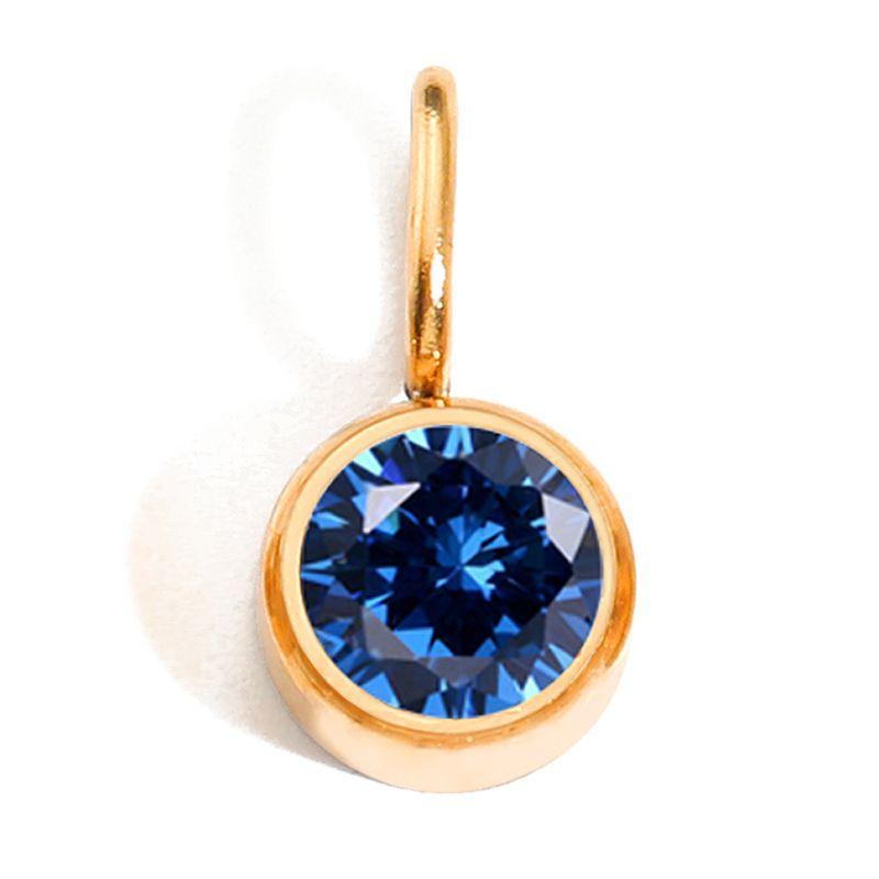 CARLIDANA Fine Jewelry Charms Hot Birthstone Necklace Fashion Simple Zircon Stainless Steel Necklace Christmas Birthday Gift