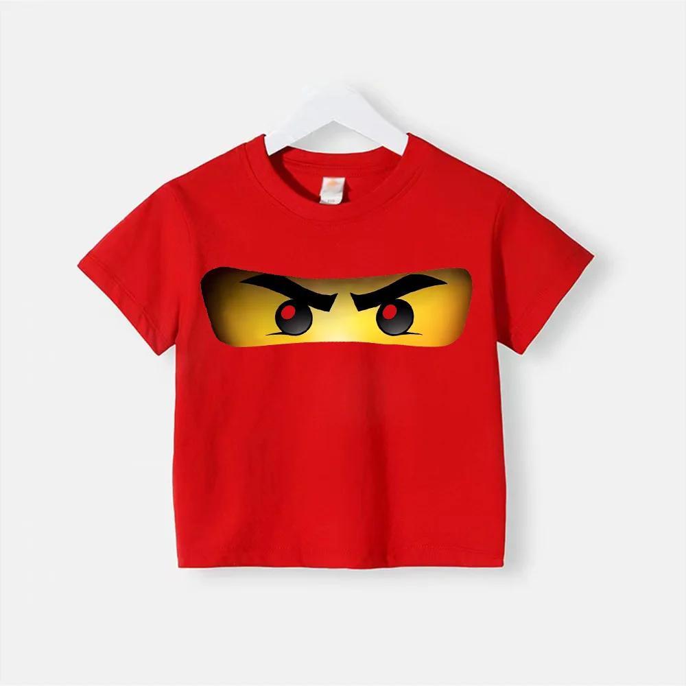 Летняя детская футболка с принтом LEGO, детская футболка, топ, молодежная, мужская и женская, повседневная, кукла, круглый вырез, короткий рукав, детская футболка 120