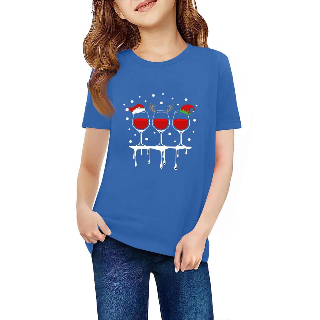 Children's Short Sleeve Neck T-Shirt Animal Print Daily Casual Top