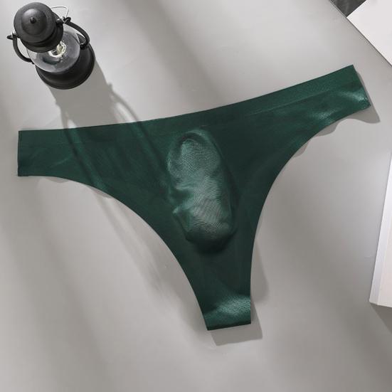 Heren Slips Hoge Elasticiteit Pasvorm Strakke Snit Letterprint Ondergoed Sexy Sport Gym Dunne IJszijde Naadloos Ondergoed