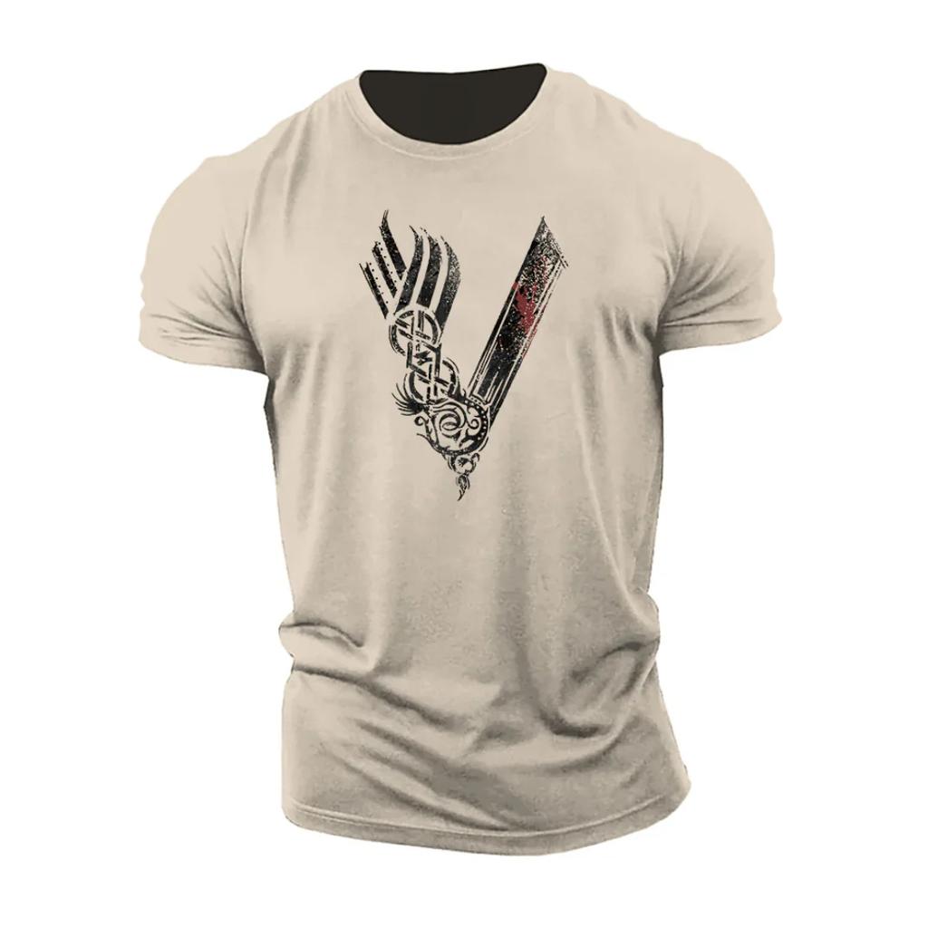 Vikings Warrior Fitness Training Gym Leisure TShirt Mens and Womens Luxury Brand
