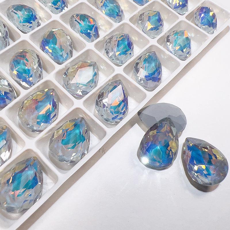 K9 13x18mm Teardrop Mocha Diamond Acetate Jewelry DIY Accessories