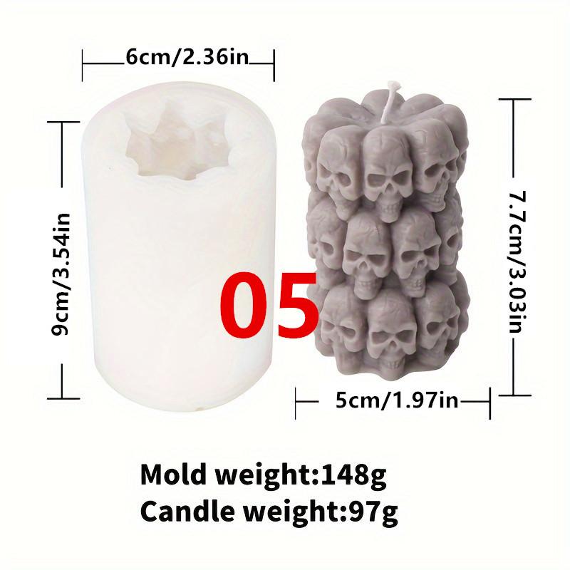 

3D Halloween Crow Skull Silicone Candle Mold DIY Home Deco Gift Horror Skeletton Gypsum form Carving Art Aromatherapy Plaster
