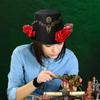 Mini Hat With Gear Accents Costume Accessory For Cosplay Parties