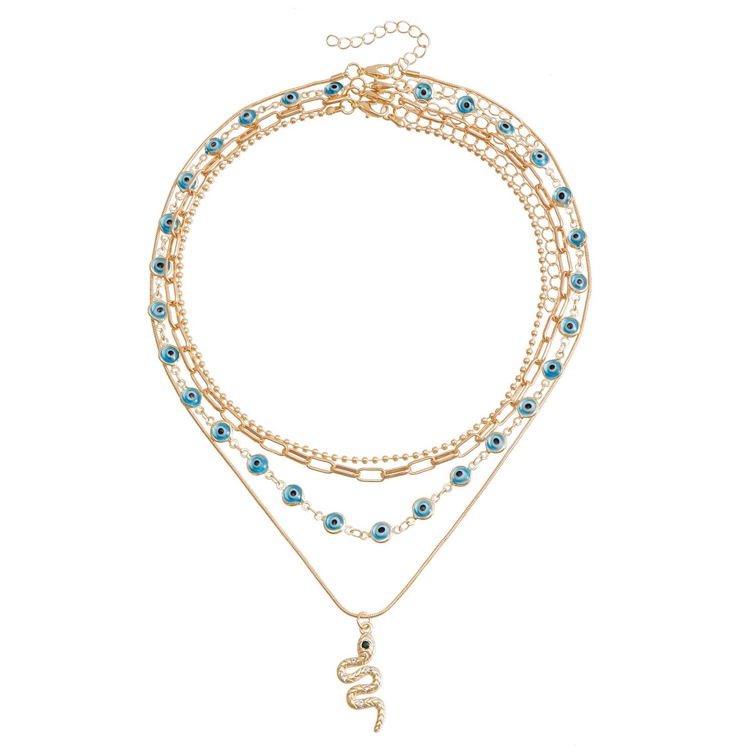 

Аксессуары Темный Ветер Глаз Дьявола Диск Подвеска Змея Ключичная Цепочка Темперамент Премиум Ожерелье Женское