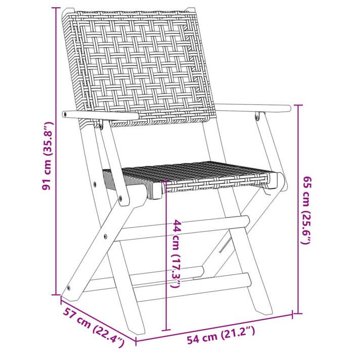 VidaXL Ensemble de bistro 3 pcs beige résine tressée et bois massif, ensemble de bistro de jardin, ensemble de balcon, 3281852