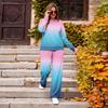 Women's Casual Printed Sweatshirt and Pants Set Round Neck Loose Fit for Everyday Wear and Lounging