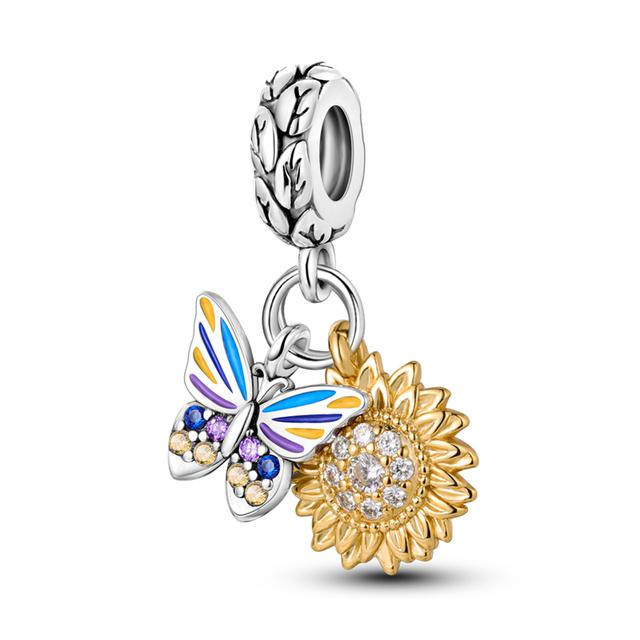 925 Silver Charms Glow-in-the-dark Bulb Firefly Pendant Dangle Charm Fit Fashion Style Bracelet Pendent Women Jewelry