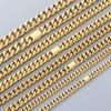 Hip Hop Miami Cubaanse Ketting Halsketting voor Mannen Vrouwen Choker Glanzend Goudkleurig Roestvrij Staal Sieraden 15MM Dik Accessoire