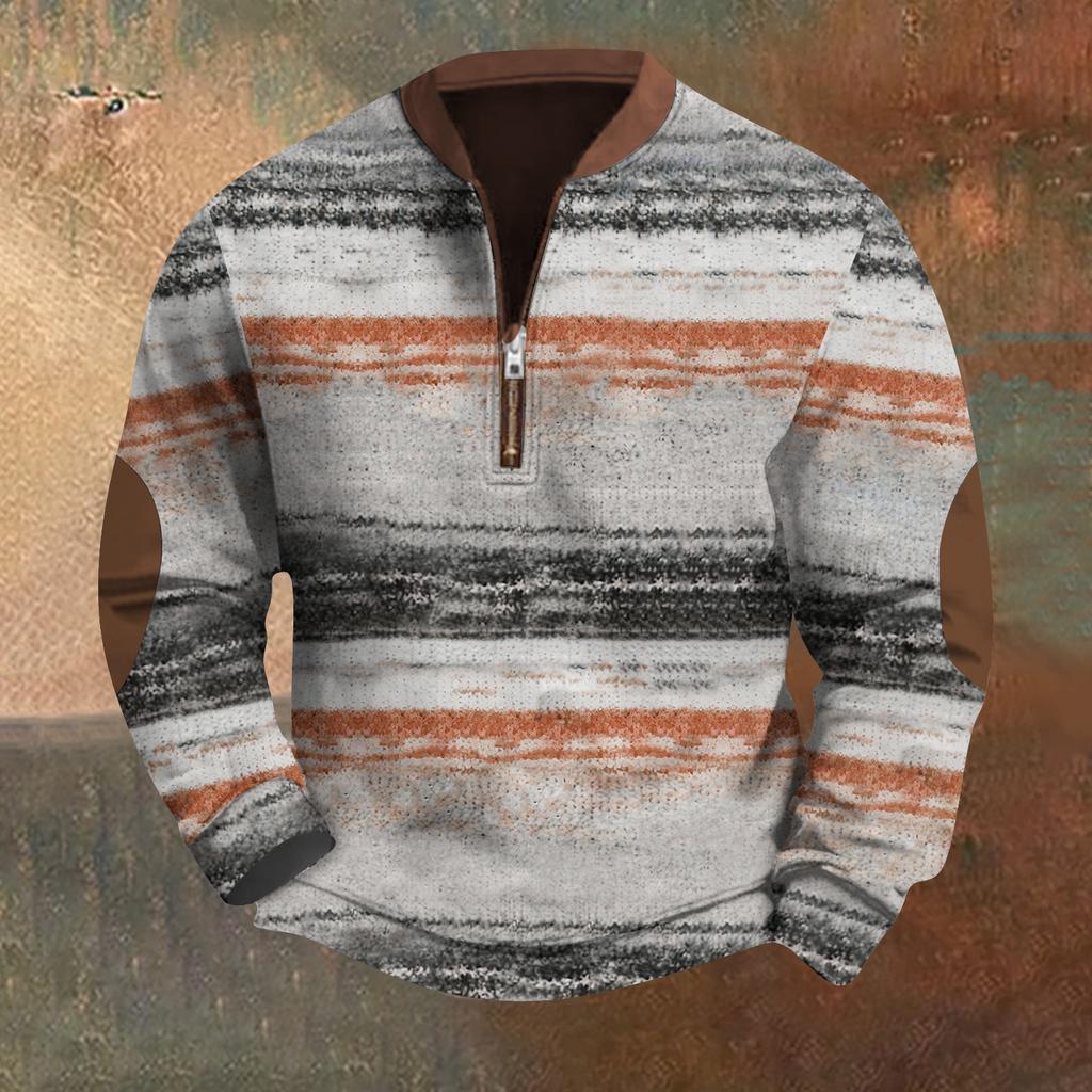 Pánska mikina Retro Casual Gradient s potlačou