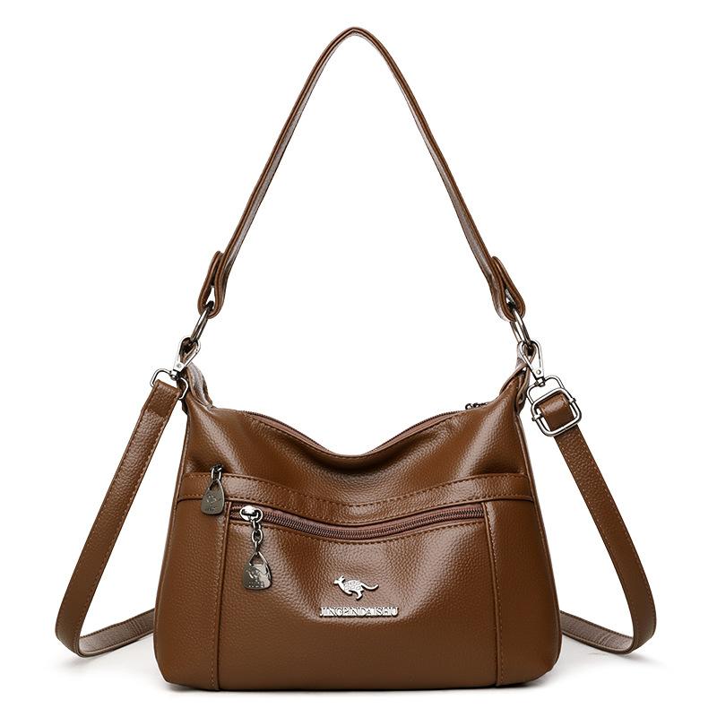 Geantă de umăr vintage pentru femei, piele moale, geantă de mână pentru mamă, geantă crossbody