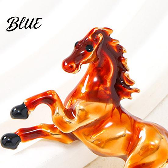 Animal Brooch Horse Retro Style Enamel Pin Smooth Line Design