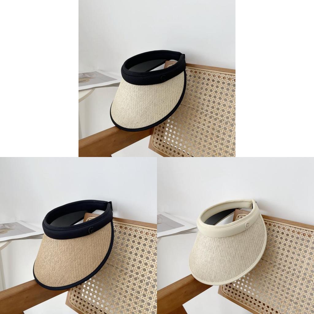Womens Summer Sun Hat Large Brim Uv Protection Straw Hat With Sunshade For Outdoor Activities And Beach