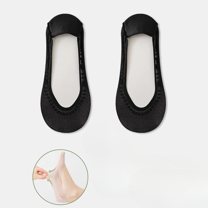 Female Spring and Summer Simple Breathable with Silicone Wear Resistant Moisture Absorption Shallow Mouth Invisible Socks