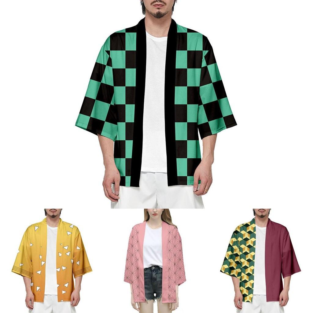 Exquisite Anime Demon Slayer Kimetsu No Yaiba Kamado Nezuko Cosplay Loose Haori Coat Tops For Halloween