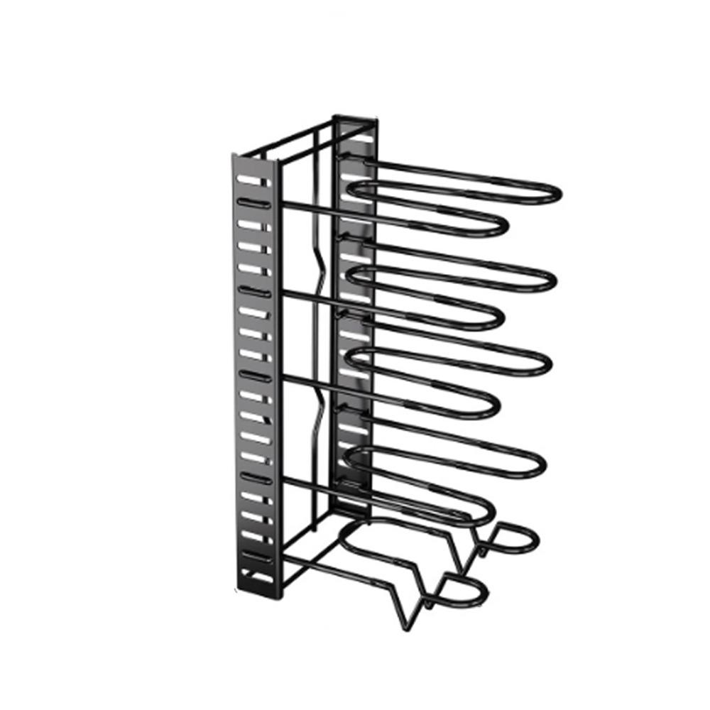 Adjustable Pots and Pans Organizer Rack Metal Pot Rack Organizer Pot Cover Storage Rack  for Home