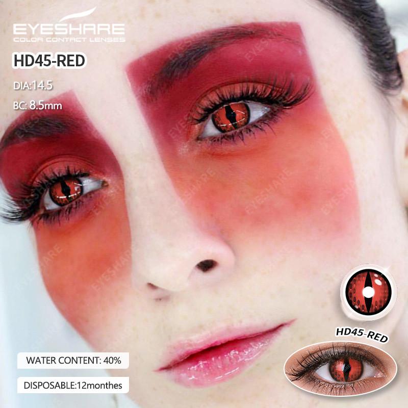 Eyeshare 1 paar Rote Serie Cosplay Kontaktlinsen für Augen Anime Rollenspiele Linse Bunte Mehrfarbige Augenpupille