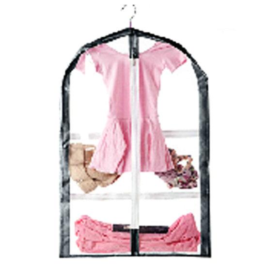 

Прозрачная дорожная сумка для одежды с карманами на молнии, детская танцевальная одежда, чехол для одежды, органайзер для танцевальных костюмов из ПВХ чёрный