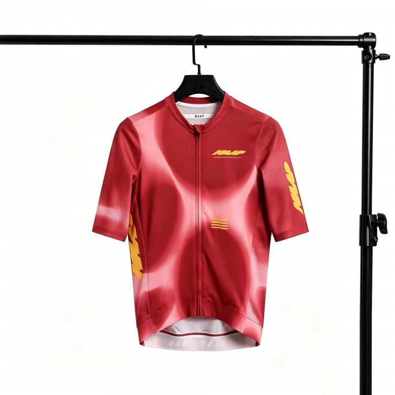 Mens Cycling Jersey Short Sleeve Ice Blue Gradient Breathable Quick Dry Road Bike Top Outdoor