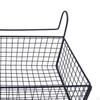 Bedside Hanging Storage Basket Beside Shelf Iron Rack Organizer for Cubical Wall Dormitory Apartment